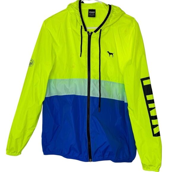 VS PINK Color Block Full Zip Windbreaker - Picture 1 of 6